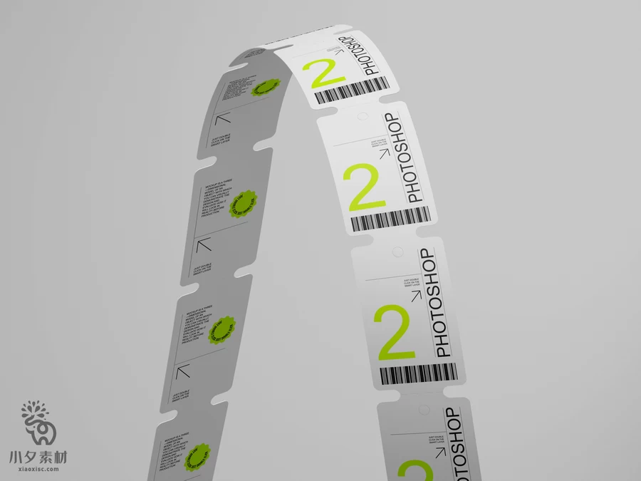 质感标签小票优惠券门票VI展示效果智能贴图文创样机PSD设计素材【001】